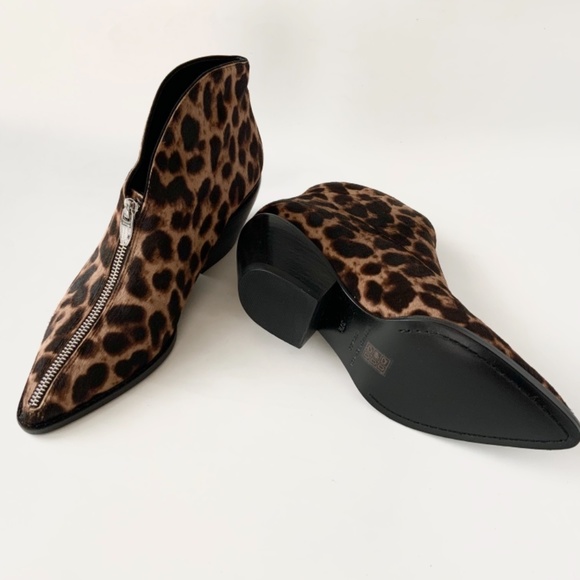 SIGERSON MORRISON Hamish leopard print calf hair ankle boot fashion booties 37.5 - Picture 6 of 9